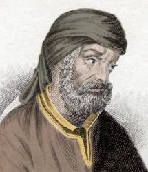 Darstellung von Quintus Septimus Florens Tertullianus bekannt als Tertullian (ca. 150/160- ca. 230/240) Theologe und Kirchenvater. Gravur des 19. Jahrhunderts.