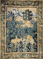 Darstellung fantastischer Tiere in einem Urwald