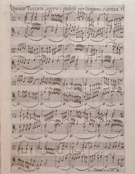 Notenseite des zweiten Buches der Toccaten von Girolamo Frescobaldi