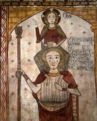 St. Christophorus trägt das Jesuskind