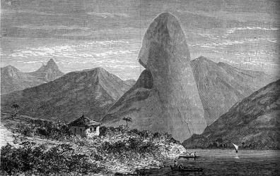 Zuckerhut, nahe Rio de Janeiro, Brasilien. Gravur in „Le Journal de la jeunesse“