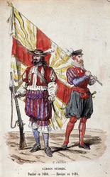 Schweizergarde: Füsilier 1660 und Fähnrich 1616