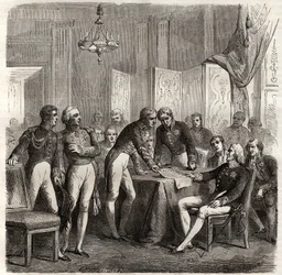 Das Bündnis von 1834 zwischen dem Vereinigten Königreich, Frankreich, Spanien und Portugal zur Durchsetzung der Konzession von Evoramonte - Angesichts des Anspruchs von Don Carlos auf den spanischen Thron, die Viererallianz (Charles-Maurice de Talleyrand -