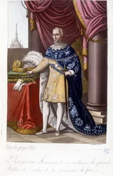 Der österreichische Kaiser Franz I. (1768-1835) im Kostüm des Großmeisters des Ordens der Eisernen Krone.