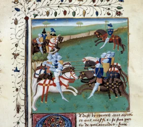 Die Ritter der Tafelrunde bei einem ritterlichen Turnier