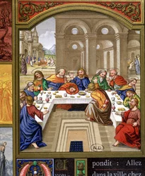 Das letzte Abendmahl - Reproduktion eines italienischen Dokuments (ca. 1500)