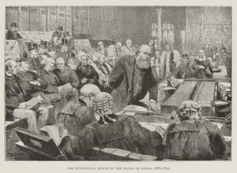 Die Ministerbank des House of Lords