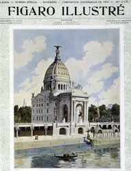Der Palais der Vereinigten Staaten bei der Weltausstellung - in "Le Figaro Illustré", Nov. 1899