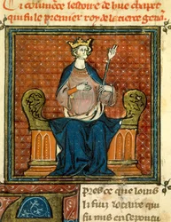 Die Krönung von Hugues Capet (941-996) im Jahr 988