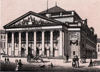 Das Königliche Theater in Brüssel, Belgien in „Die Welt illustriert 168 Ansichten“ ohne Datum (spätes 19. Jahrhundert)