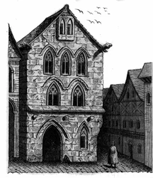 Das Templerhaus in Louviers in der Normandie.