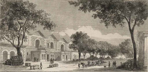 Das Weindepot in Paris im Jahr 1861 - Eaux de vie Bezirk