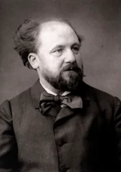 Der Künstler Jean-Joseph Weerts porträtiert anlässlich des Salons von Paris 1883