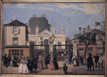 Das ehemalige Theater Bobino (oder Luxemburg), um 1840 - anonyme Malerei, Musée Carnavalet