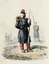 Leichte Infanterie der französischen Armee während der Expedition nach Algier 1830, in „L
