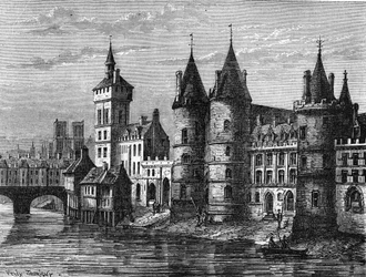 Der Palast der Stadt in Paris im Mittelalter - in 