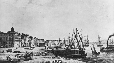 Die Kais von Bordeaux im Jahr 1833