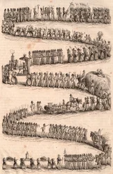 Traditionelle Prozession während des Winzerfestes in Vevey in der Schweiz