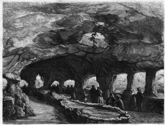 Weltausstellung: Innenansicht des großen Seeaquariums. Gravur in „The Illustrious Universe“