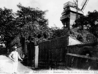 Ansicht von Paris: Le Moulin de la Galette, Quartier Montmartre