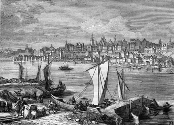 Ansicht der Stadt Warschau in Polen im Jahr 1812.