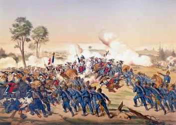 Krieg von 1870: der Angriff der Schlachtschiffe in der Schlacht von Froeschwiller Woerth