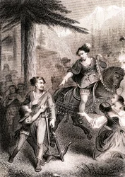 Wilhelm Tell soll den Landvogt Gessler in der patriotischen Schweizer Legende erschossen haben