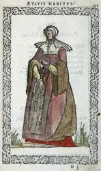 Frau aus Picardie - in Habits et effigies von Jean Sulperius