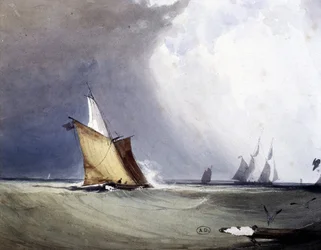 Yachten auf See, spätes 19. Jahrhundert