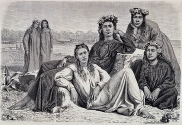 Junge Frauen von Tahiti - in 