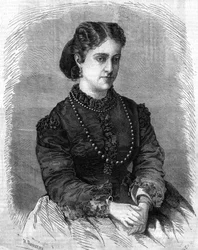 Porträt von Adelina Patti. Italienische Sängerin (1843 bis 1919) Gravur von 1864.