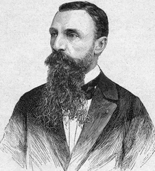 Porträt von Auguste Pavie, französischer Entdecker und Diplomat (1847-1925). Gravur von 1893