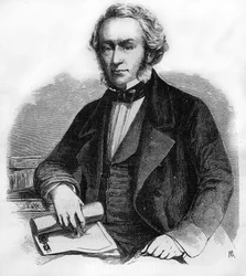 Porträt von Richard Cobden, britischer Ökonom und Politiker (1804-1865). Gravur von 1866
