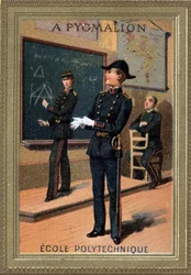 Schüler der École Polytechnique. Chromolithographie. Ende des 19. Jahrhunderts