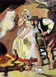 Die drei Wünsche - „Geschichten geschrieben von Charles, frühes 20. Jahrhundert