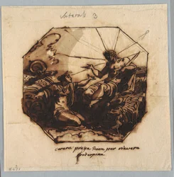 Zeichnung, Ceres bittet Jupiter um die Rückkehr von Proserpina, 1812