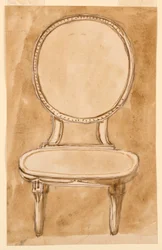 Zeichnung, Stuhl, 1780–1790