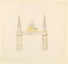Kaminstück, Westwand des Musikzimmers, ca. 1820