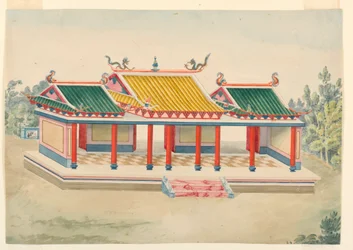Zeichnung, Chinoiserie-Pavillon, 1815–1822