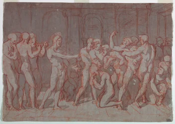Zeichnung, Christus und die Ehebrecherin, ca. 1800