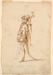 Kostümentwurf: Ein Page für ein Ballett, ca. 1720