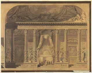 Entwurf für ein Schlafzimmer, Hotel de Mailly-Nesle, Paris, 1770–80