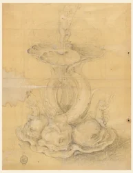Zeichnung, Entwurf für ein Mittelstück, 1630–60