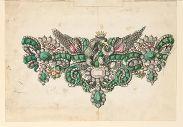 Zeichnung, Entwurf für eine Brosche, 1740–50