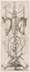 Druck, Ornamenti o Grottesche (Groteskes Ornament), ca. 1653