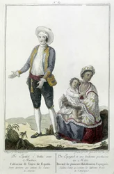 Ein Spanier und ein Indianer bringen einen Métis zur Welt