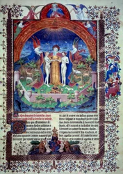 Adam und Eva im Paradies (Miniatur aus „Jüdische Altertümer“ von Flavius Josephus)