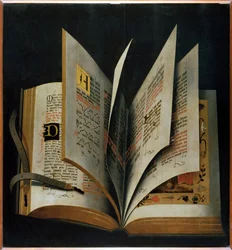 Ein geöffnetes liturgisches Buch