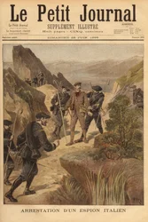 Verhaftung eines italienischen Spions, Hauptmann Vittorio Ravelli, durch das 23. Alpenjägerbataillon, nördlich des Departements Alpes-Maritimes