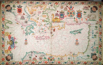 Karte des östlichen Mittelmeers, ca. 1600